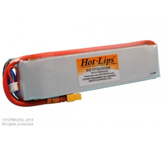 RC aircraft propulsion batteries - PACK LiPo HOT LIPS 18,5V 5000mAh 5S1P XT60 - FLASH RC