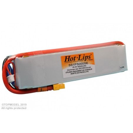 Batterie per propulsione aeronautica RC - PACK LiPo HOT LIPS 18,5V 5000mAh 5S1P XT60 - FLASH RC