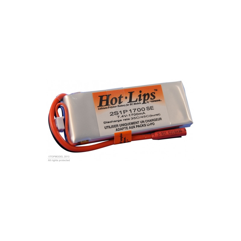 Batterie per propulsione aeronautica RC - PACK LiPo HOT LIPS 7,4V 1700mAh 2S1P XT60 - FLASH RC