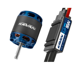Conjuntos de propulsión - KAVAN PRO 4345-880 + KAVAN PRO-80SB - FLASH RC