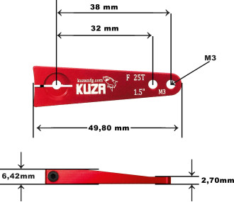 Servo rodamiento - 1 Brazo 25T 33/39mm 1.5 Aluminio M3 - FLASH RC