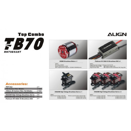 RC-Helikopter - T-REX TB70 Top Combo - FLASH RC