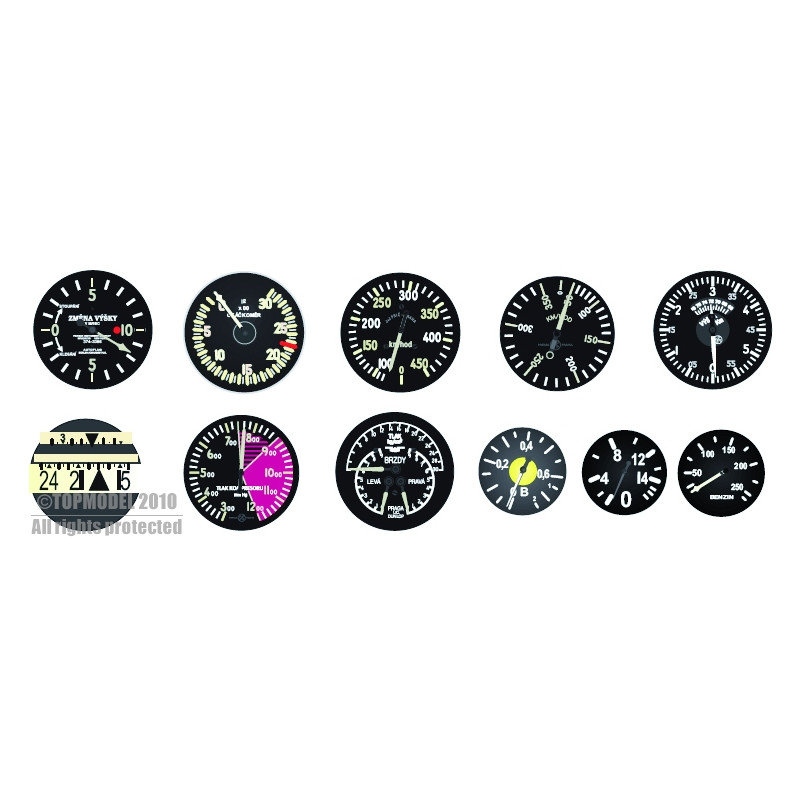 SET DINSTRUMENTS AVIONS TCHEQUES ANNEES - FLASH RC