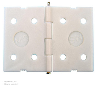 Hinges - FLAT HINGE LARGE 25mm 10pcs - FLASH RC