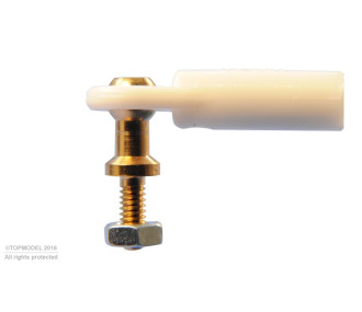 CHAPE A ROTULE V1, Ø4, M2/M2 LONGUE 2pcs - FLASH RC