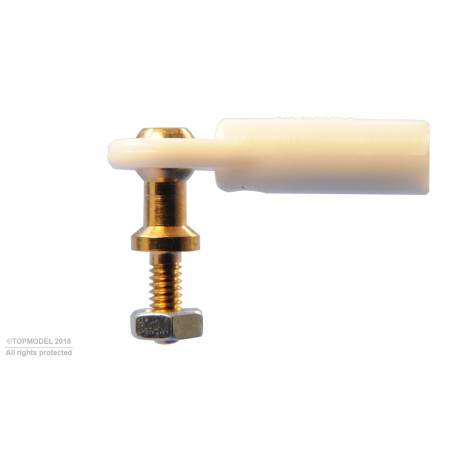 CHAPE A ROTULE V1, Ø4, M2/M2 LONGUE 2pcs - FLASH RC