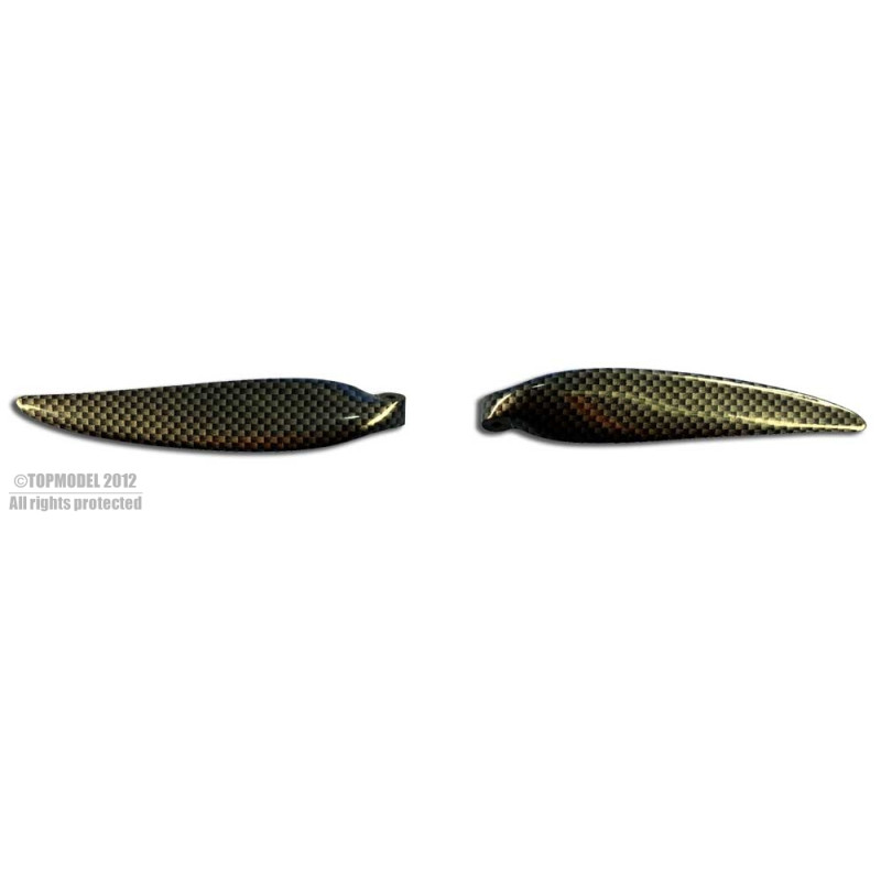 Zusammenklappbare Rotorblätter - PAAR CARBON LOOK-Rotorblätter 10x8 - FLASH RC