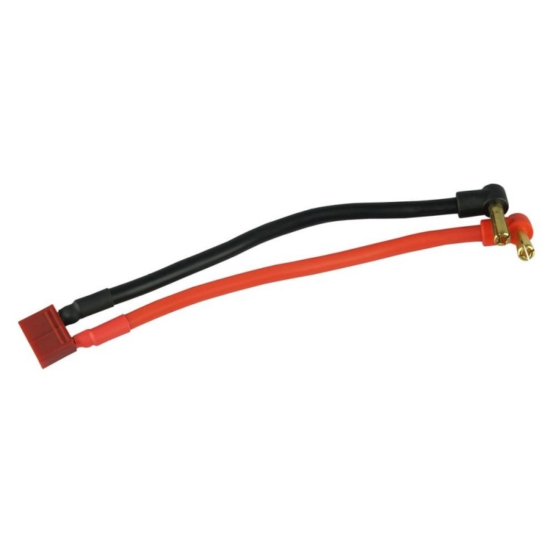 Cables for batteries, motors, etc... - Corner connection cable Ø4,0mm 12cm - socket in female - FLASH RC