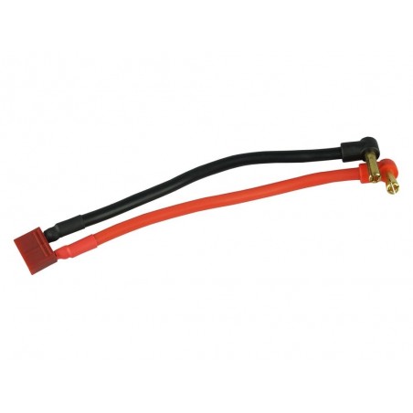 Cables for batteries, motors, etc... - Corner connection cable Ø4,0mm 12cm - socket in female - FLASH RC
