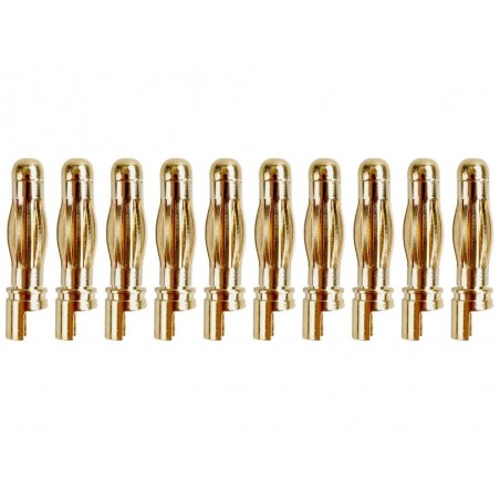 Presa GOLD 2/2.3/3/3.5/4/5/5.5/6/8 - Presa GOLD PK 4mm maschio (10 pezzi) - Modello Yuki - FLASH RC