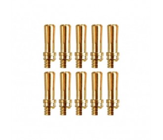 GOLD Socket 2/2.3/3/3.5/4/5/5.5/6/8 - GOLD Socket PK 5mm male (10 pcs) - Yuki Model - FLASH RC