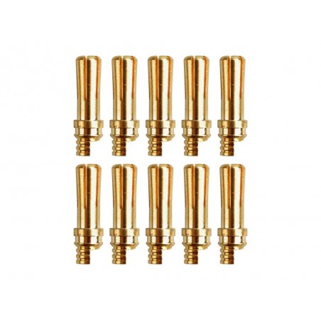 GOLD Socket 2/2.3/3/3.5/4/5/5.5/6/8 - GOLD Socket PK 5mm macho (10 uds) - Modelo Yuki - FLASH RC