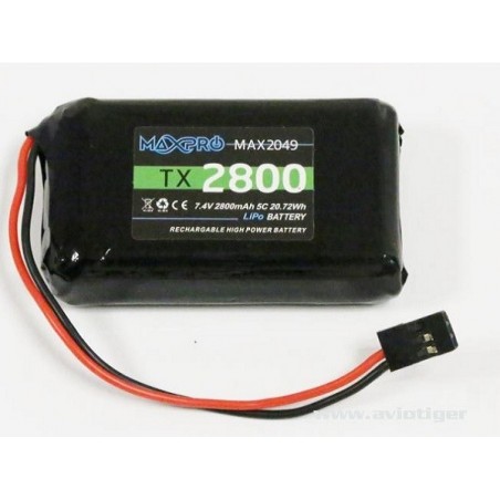 Transmitter batteries - Lipo 2S 2800mAh battery for Tx Futaba - FLASH RC