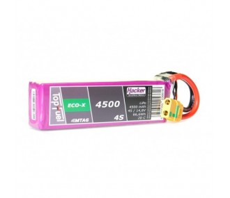 RC aircraft propulsion batteries - Lipo Hacker TopFuel Eco-X MTAG 2S 7.4V 4500mAh 20C XT90S socket - FLASH RC 2