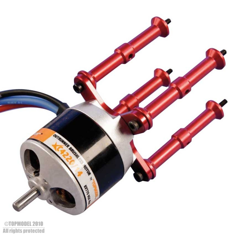 Abstandshalter und Motorrahmen - SET BATI RADIAL ALU - FLASH RC