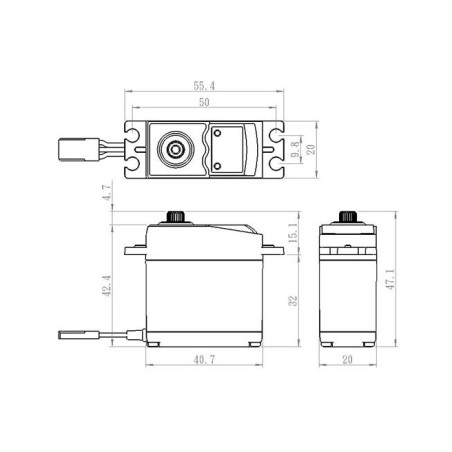 Servo - Digitales Standard-Servo Savox SC-0251MG+ (61g, 16kg.cm, 0.18s/60°) - FLASH RC