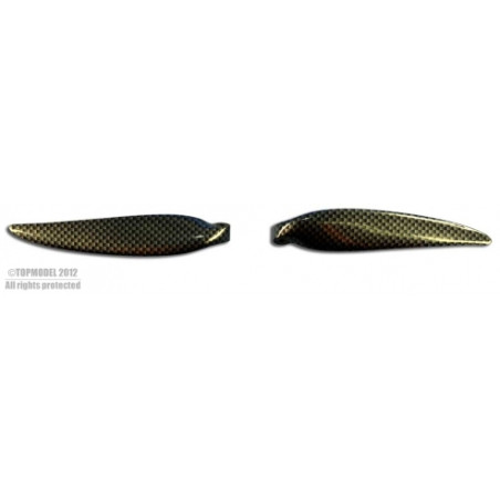 Pales repliables - PAIRE PALES CARBON LOOK 11x8 - FLASH RC