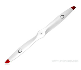XOAR PJM bois thermique - HELICE SPORT BLANCHE 10X08 - FLASH RC