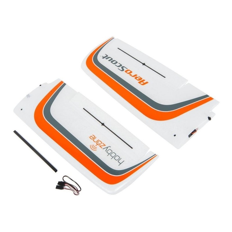 Wings - Wing Set with Servos installed: AeroScout HOBBYZONE - HBZ3803 - FLASH RC