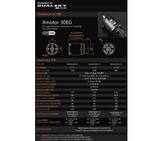 Motor Dualsky XM3045EG-8 (120g, 1250kV, 725W) - FLASH RC 2