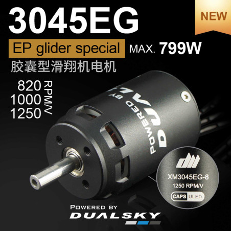 Dualsky XM3045EG-8 motor (120g, 1250kV, 725W) - FLASH RC