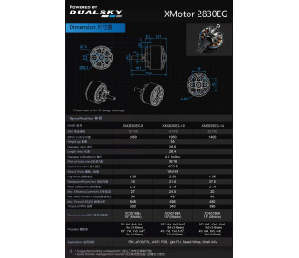 Motore Dualsky XM2830EG-8 (55g, 2450kV, 648W) - FLASH RC 2