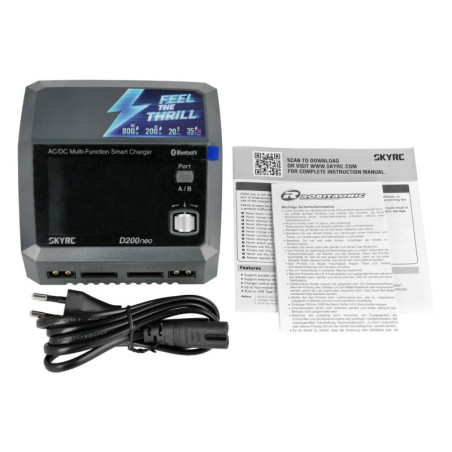 Chargeur D200 Neo Duo 1-6s (AC 2x200W, DC 2x400)  SKYRC