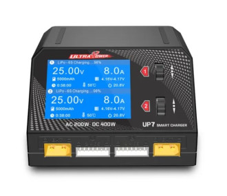Chargeur -Chargeur UP7 Duo 2X200W 12V/220V Ultra Power - FLASH RC