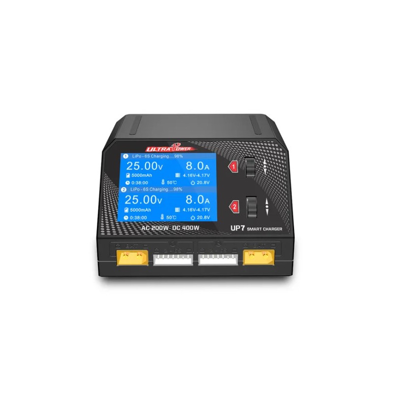 Ladegerät -Ladegerät UP7 Duo 2X200W 12V/220V Ultra Power - FLASH RC