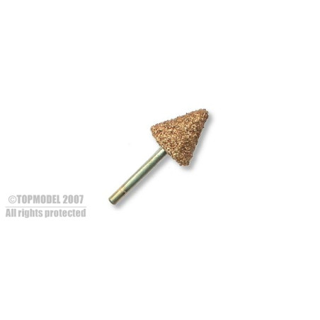 MEULE CONIQUE DIAM 16mm AXE 3mm GROS GRAIN - FLASH RC