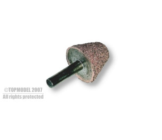 MEULE CONIQUE DIAM 26mm AXE 6mm GROS GRAIN - FLASH RC