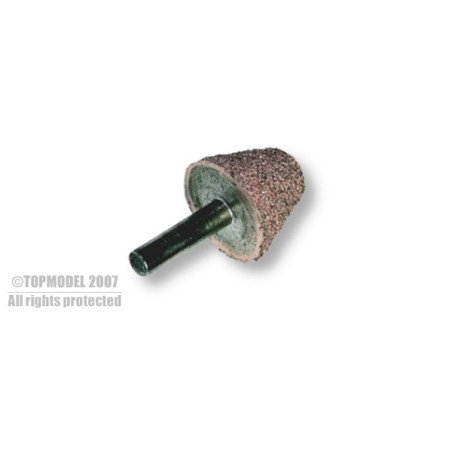 MEULE CONIQUE DIAM 26mm AXE 6mm GROS GRAIN