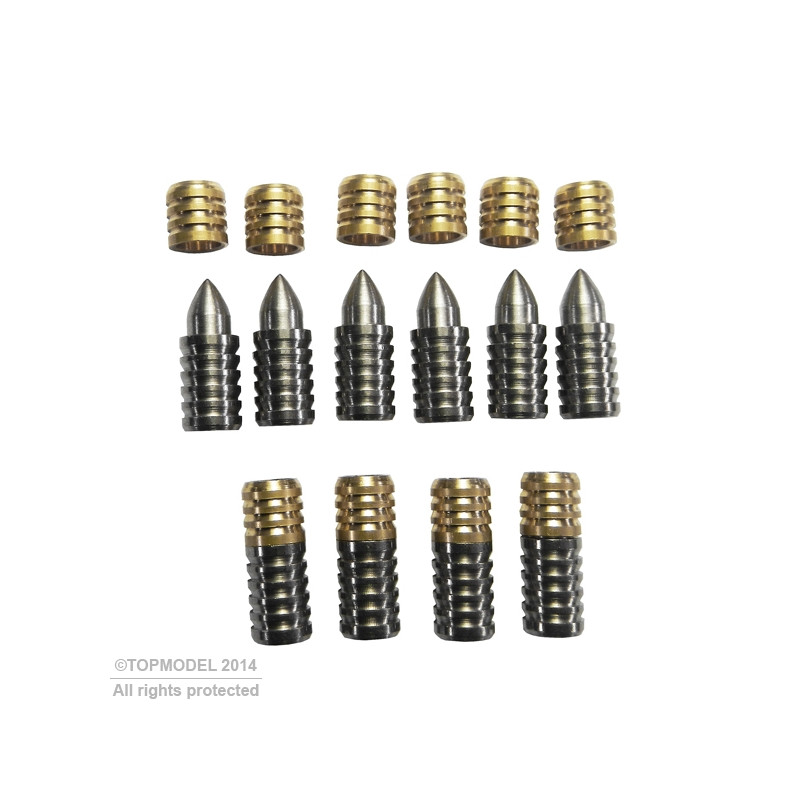 Accessoires matériaux composites - R&G PIONS DE CENTRAGE ø6/8mm 100 PAIRES - FLASH RC