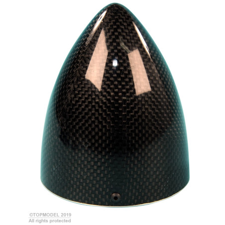 Cono in carbonio con flangia in alluminio - CONO ø75mm CARBONE TOPMODEL- FLASH RC