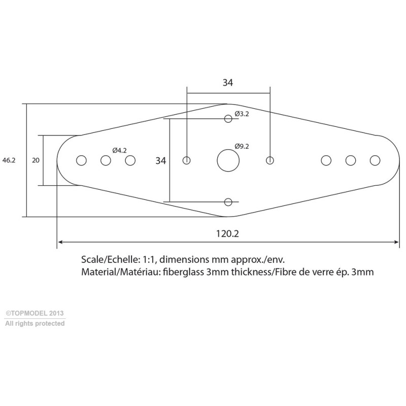 Servosteuerungen - BRAS SERVO DOUBLE für MASTODON - FLASH RC