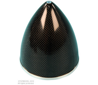 Cono in carbonio con flangia in alluminio - CONO Ø60mm CARBONE VIS CENTRALE - FLASH RC