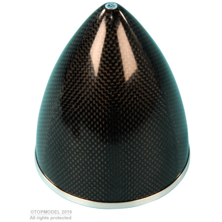 Cono in carbonio con flangia in alluminio - CONO Ø60mm CARBONE VIS CENTRALE - FLASH RC
