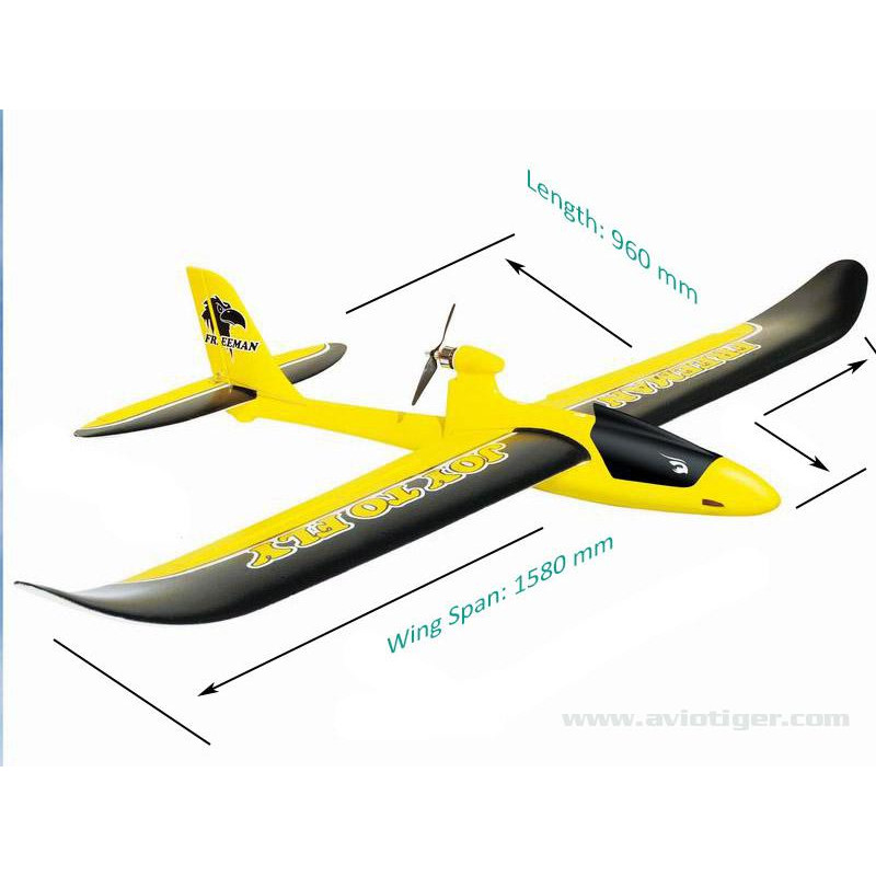 Motoplaneur RC - FREEMAN V3 1600mm RTF - FLASH RC