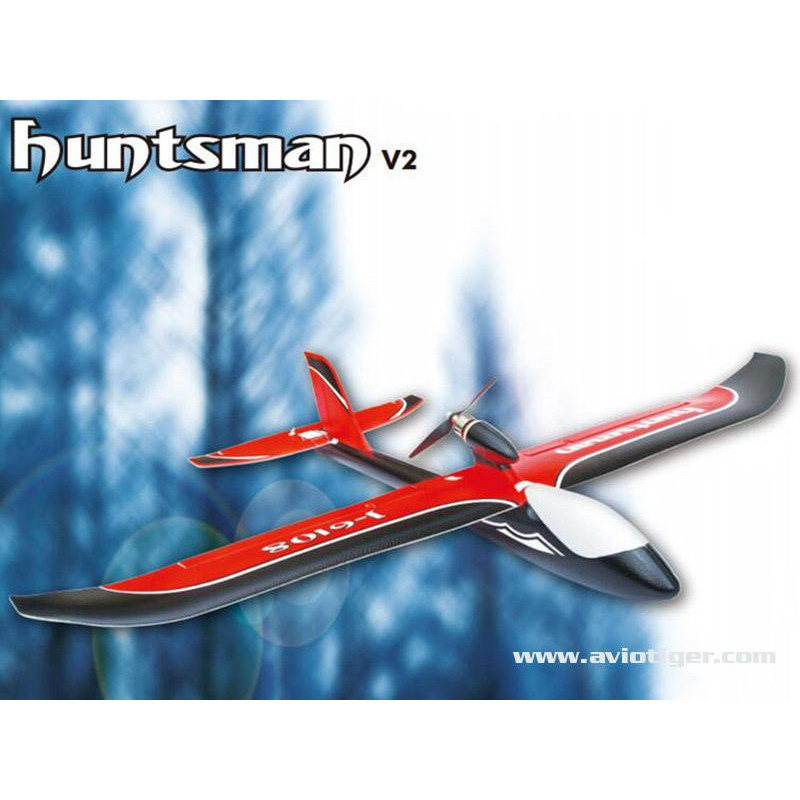 Motoplaneur RC - HUNTSMAN 1100mm V2 ARTF ORANGE - FLASH RC
