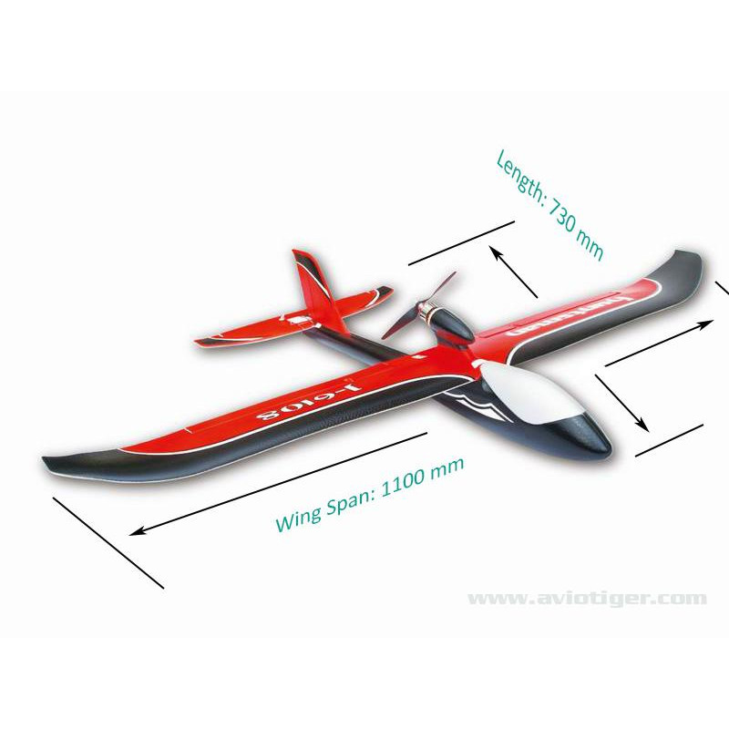 Motoplaneur RC - HUNTSMAN 1100MM V2 RTF ORANGE - FLASH RC