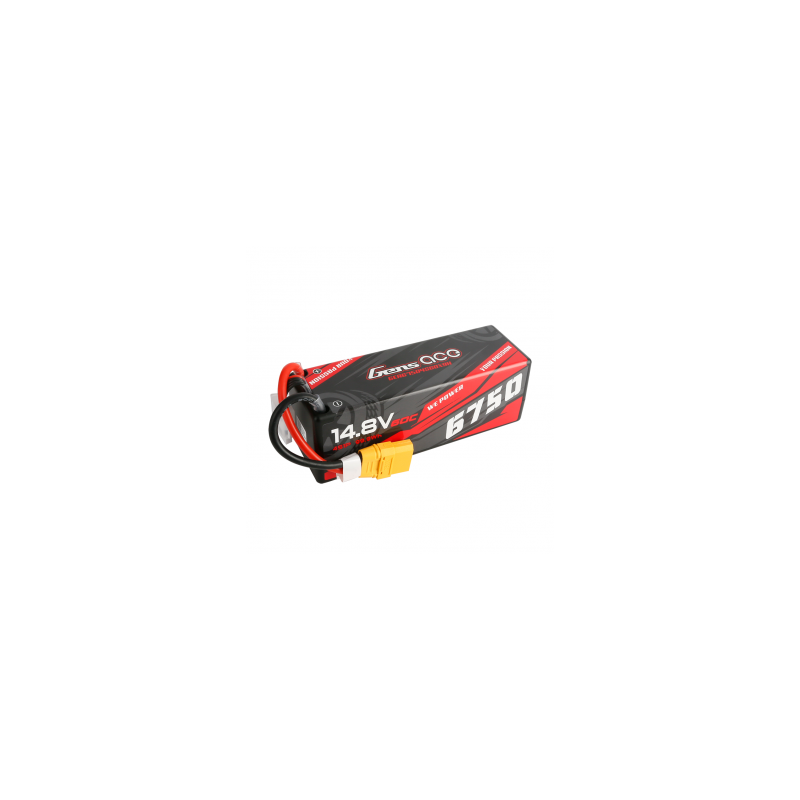 Batterie per auto e barche RC - Batteria Gens Ace, Lipo 4S 14.8V 6750mAh 70C hardcase XT90 socket - FLASH RC