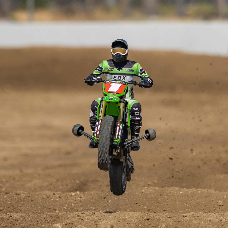 Moto Off-Road RC - 1/4 Promoto-MX Motorcycle RTR con batteria e caricatore, circuito Pro - FLASH RC