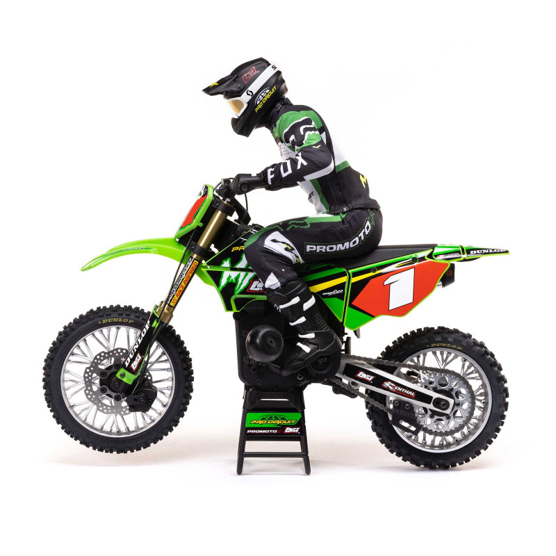 Off-Road RC Motocicleta - 1/4 Promoto-MX Motocicleta RTR con Batería y Cargador, Circuito Pro - FLASH RC