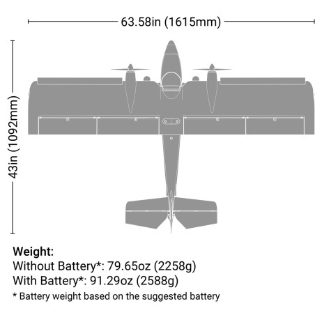 Beginner RC plane - Twin Timber 1.6m PNP - FLASH RC