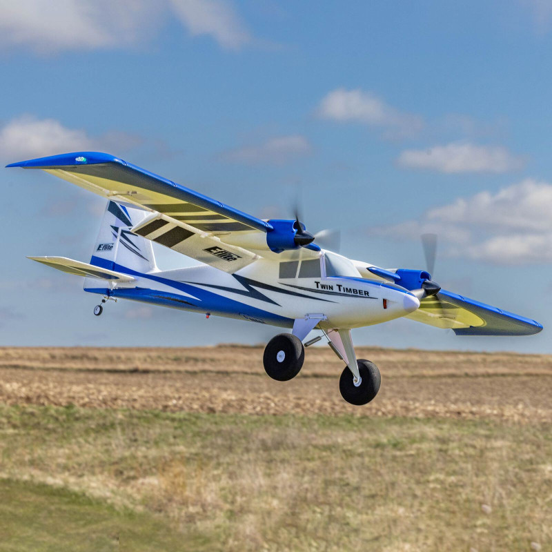 RC-Flugzeug für Anfänger - Twin Timber 1.6m BNF Basic mit AS3X und SAFE Select - FLASH RC