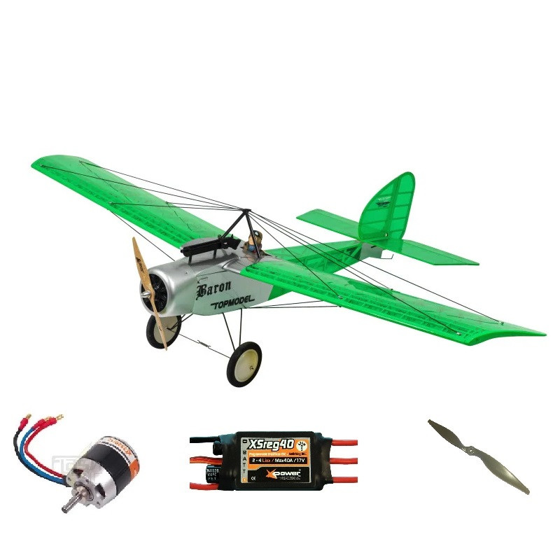 Ecotop Baron ARF verde aprox.1.57m con motor - FLASH RC