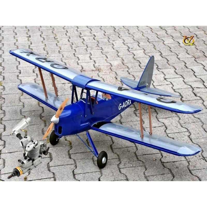 Pack Aircraft VQ model TIGER MOTH 46. 1.4m + Saito FA-62B - FLASH RC