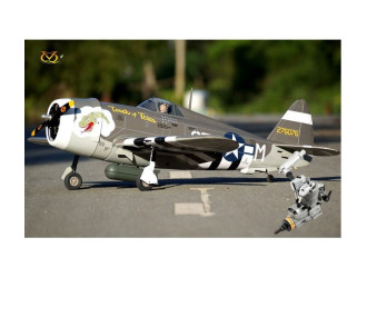 Flugzeug-Paket VQ Model P-47 (Touch of Texas) 46/55 EP-GP ARF 1.5m + Saito FA-62B - FLASH RC