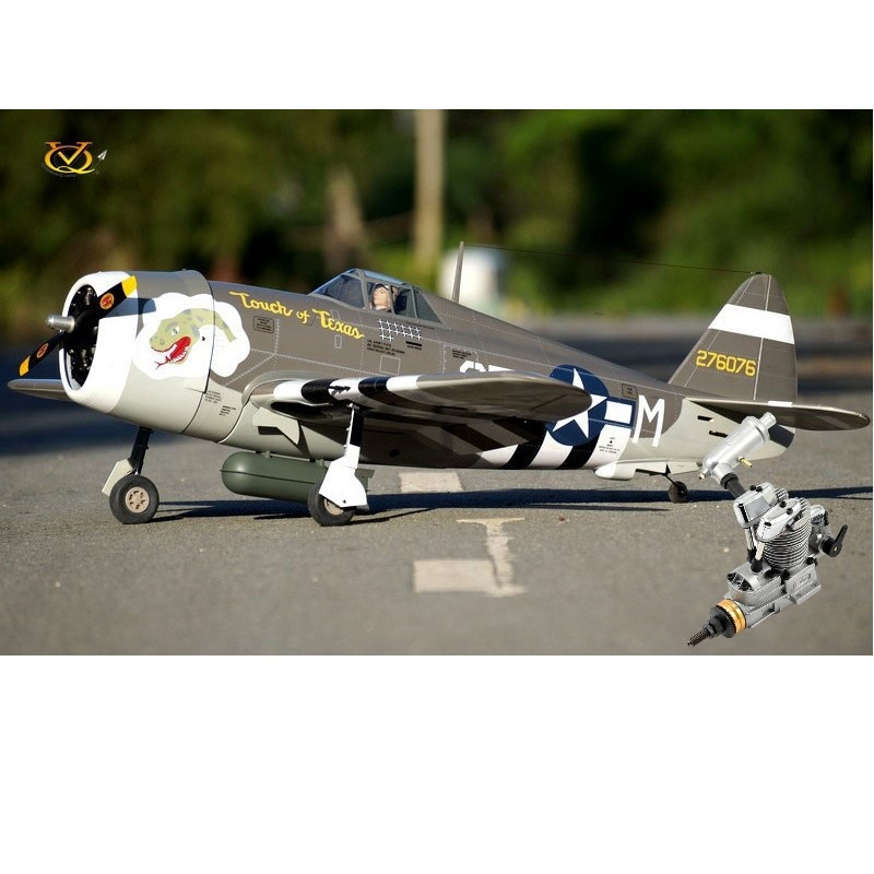Pack Avion VQ Model P-47 (Touch of Texas) 46/55 EP-GP ARF 1.5m + Saito FA-62B - FLASH RC