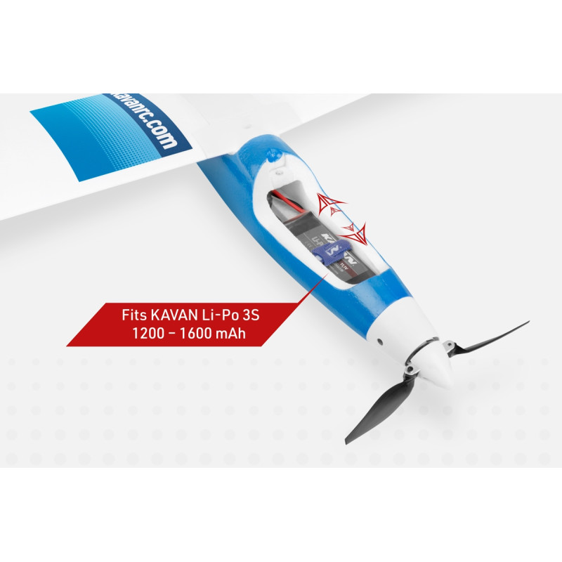 Motoplaneur Kavan Falke bleu1800mm PNP - FLASH RC